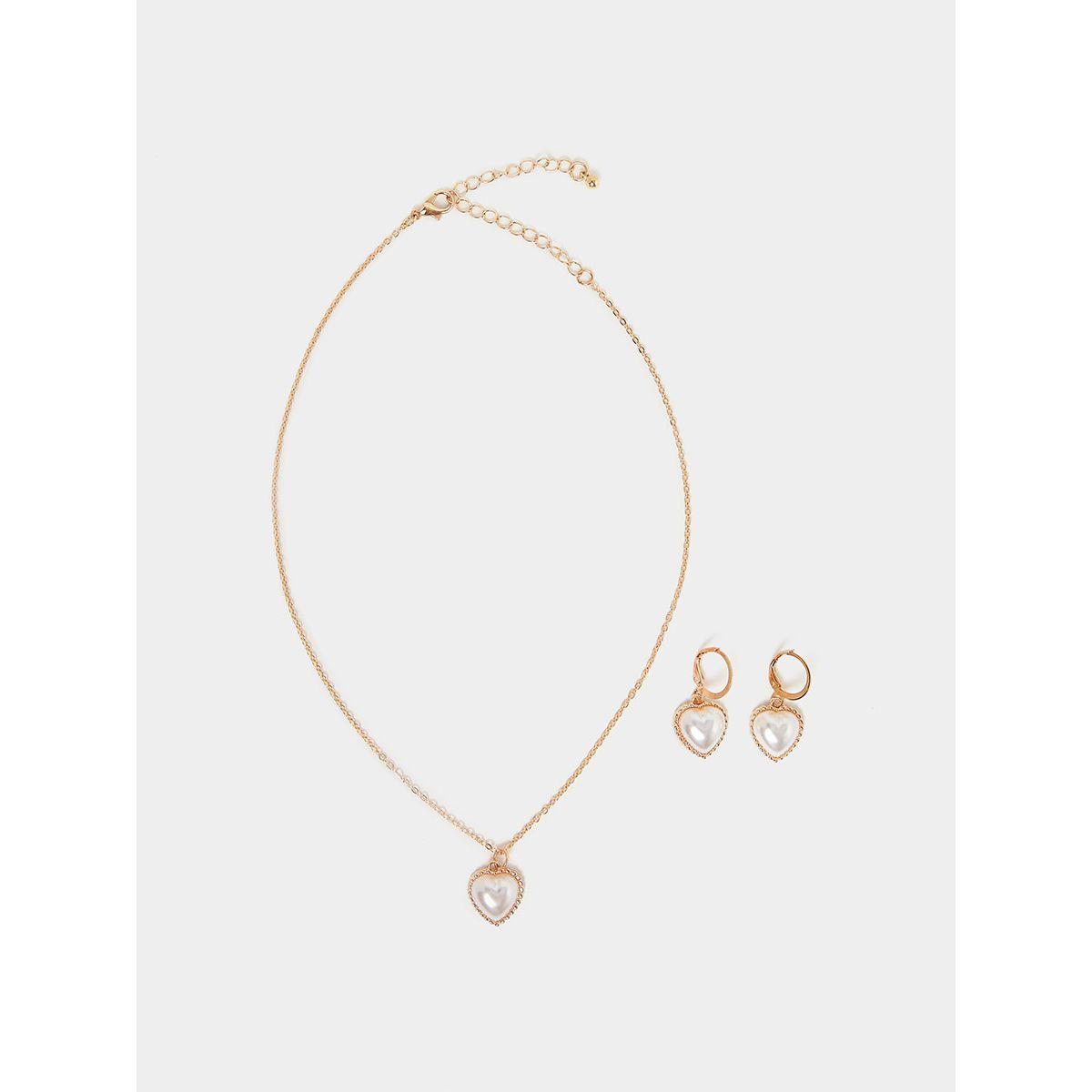 طقم من ( اقراط + عقد )-women-watchesandjewellery-jewellery-jewellerysets-image-1