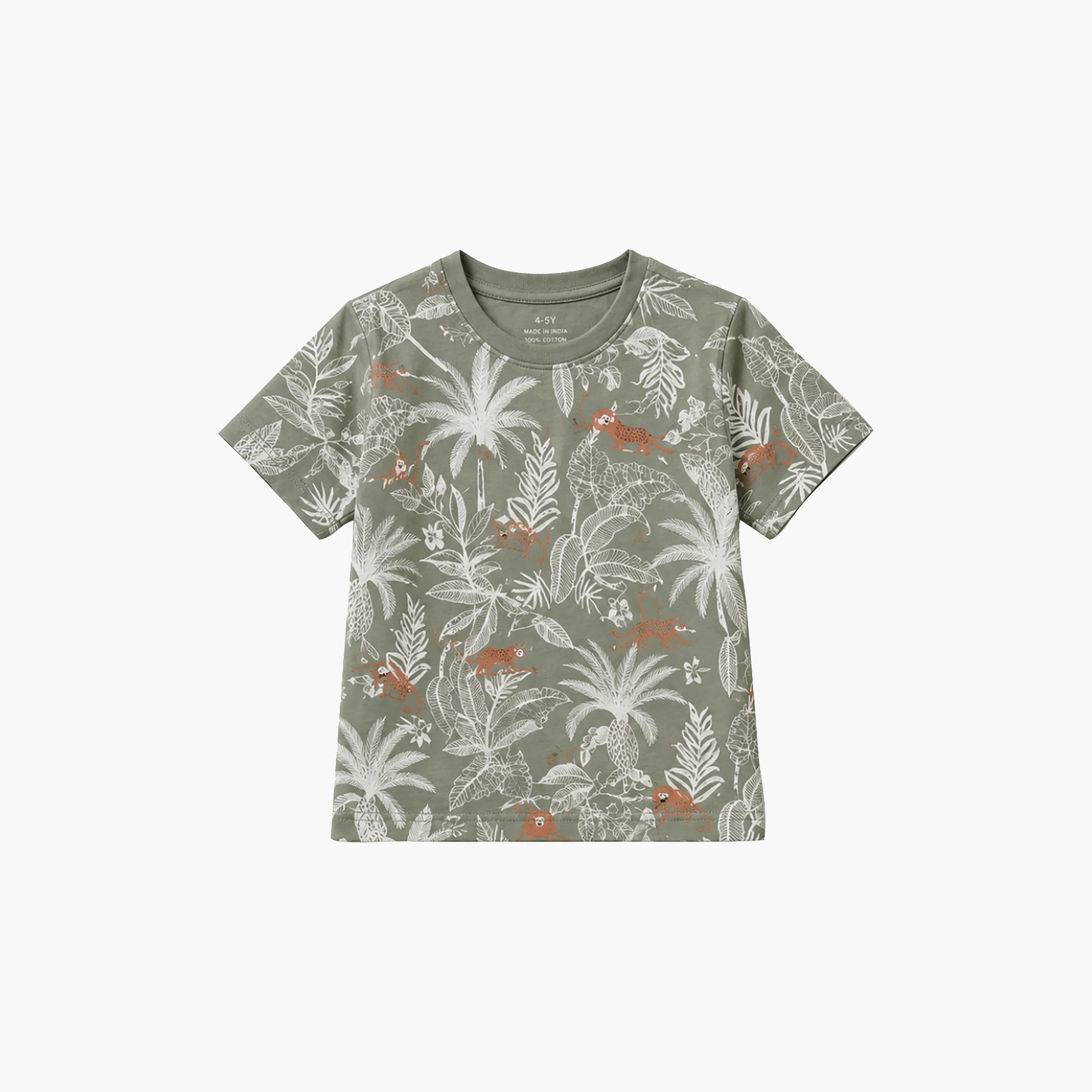 Babyqlo Tropical Print Short Sleeves T-Shirt & Shorts Co-ord Set-boys-clothing-setsandcoords-image-7