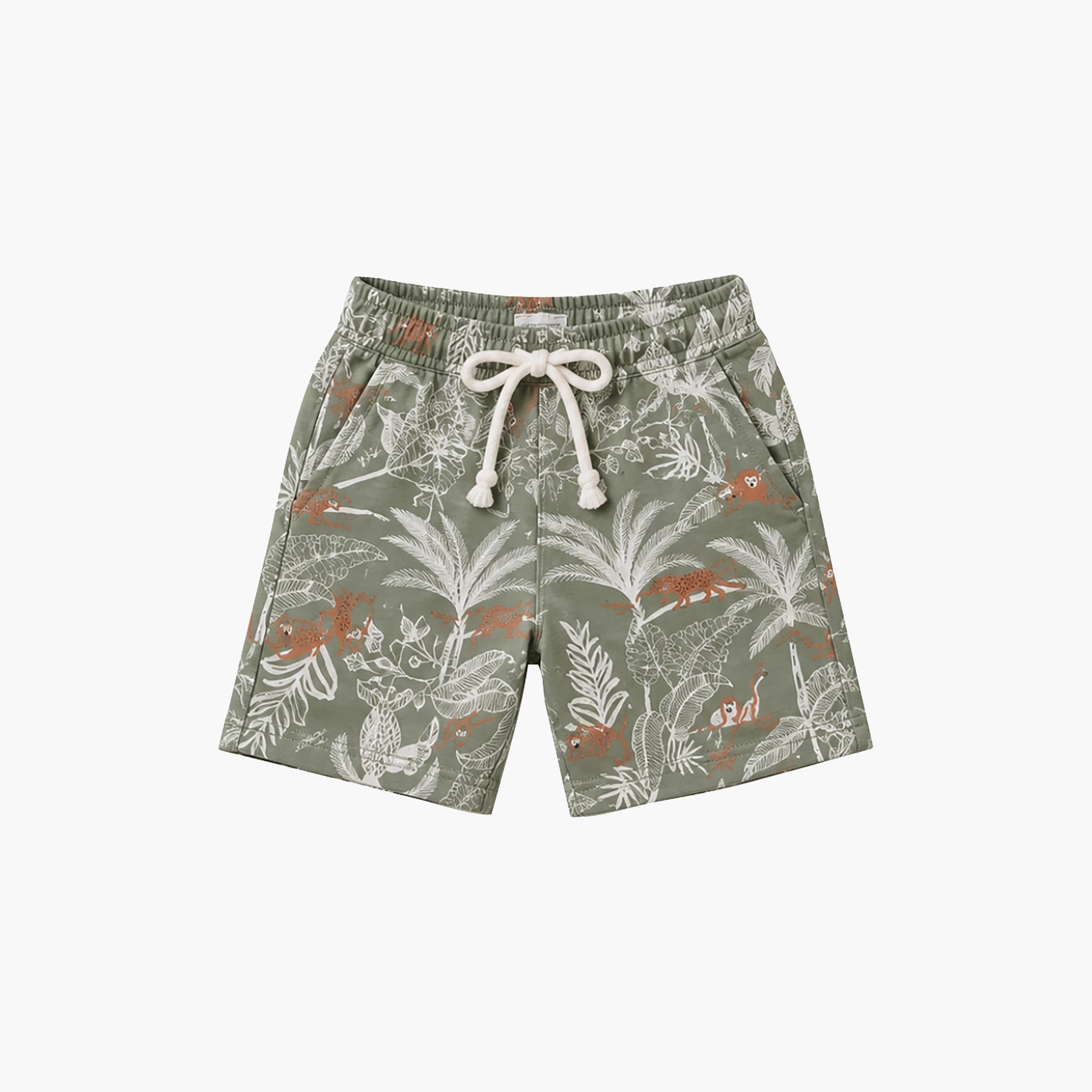 Babyqlo Tropical Print Short Sleeves T-Shirt & Shorts Co-ord Set-boys-clothing-setsandcoords-image-8