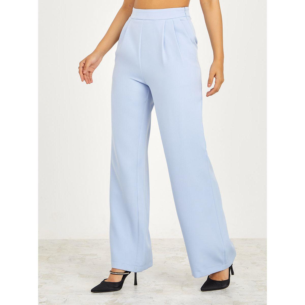 Styli Wide Leg Tailored Trouser with Side Pocket-women-clothing-bottoms-trousers-image-1
