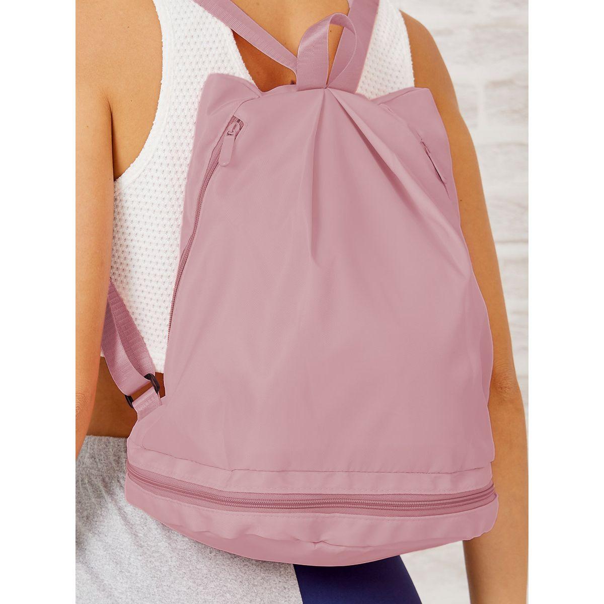 Styli Zip Closure Sports Backpack with Shoe Compartment-women-bagsandwallets-backpacks-image-3