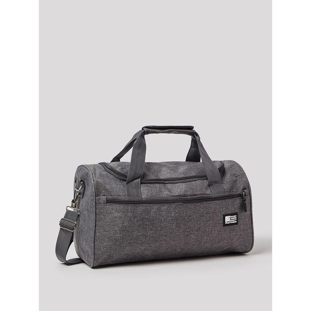 Styli Mesh Pocket Detail Zip Closure Duffle Bag-men-bags-image-1