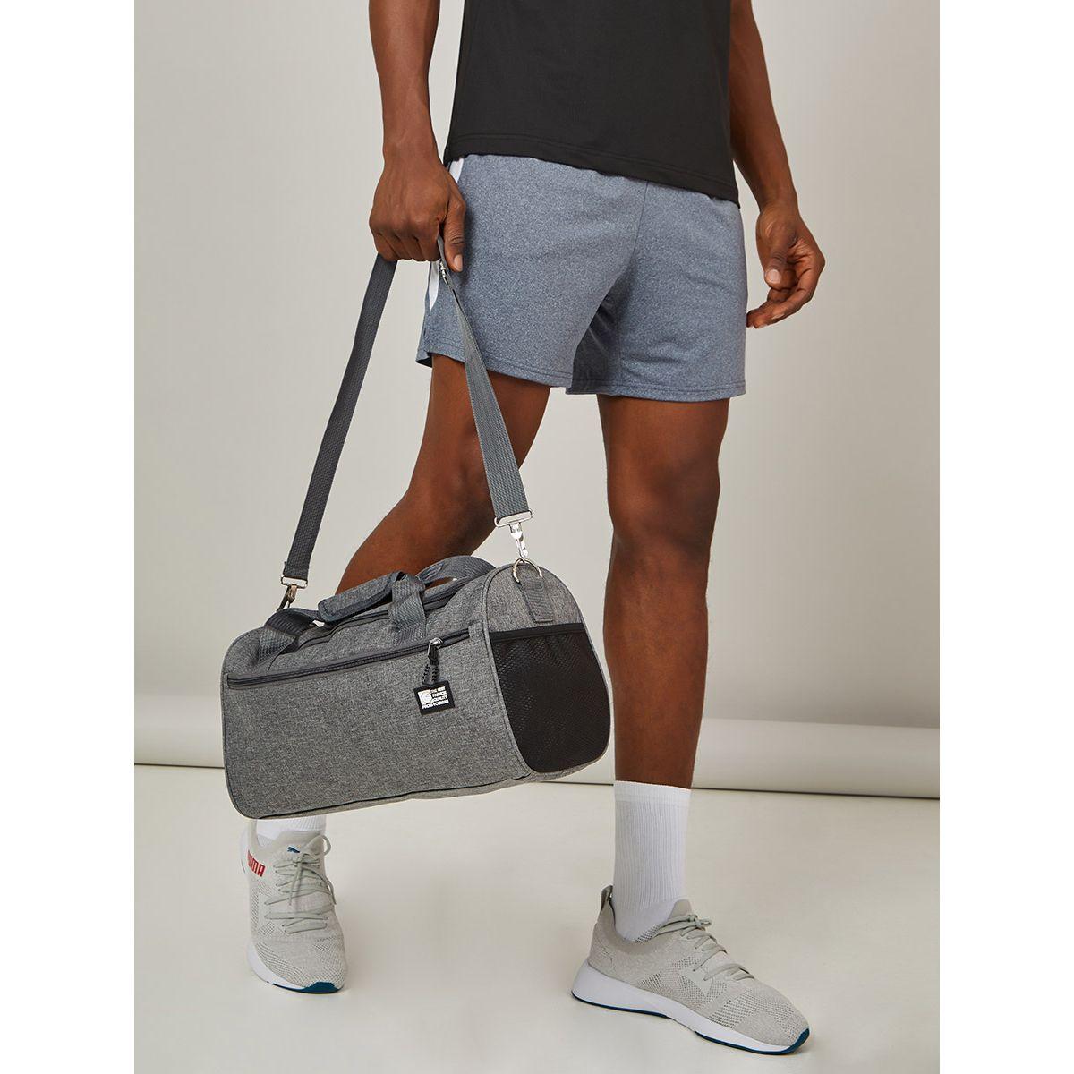 Styli Mesh Pocket Detail Zip Closure Duffle Bag-men-bags-image-2