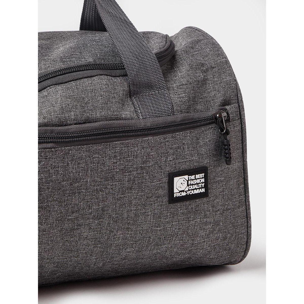 Styli Mesh Pocket Detail Zip Closure Duffle Bag-men-bags-image-4