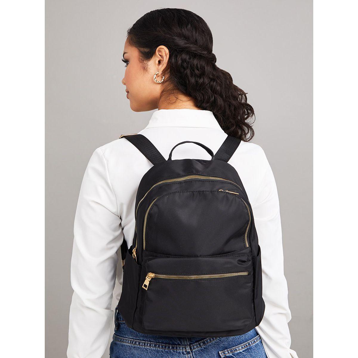 Styli Contrast Zip Closure Detail Backpack-women-bagsandwallets-backpacks-image-8