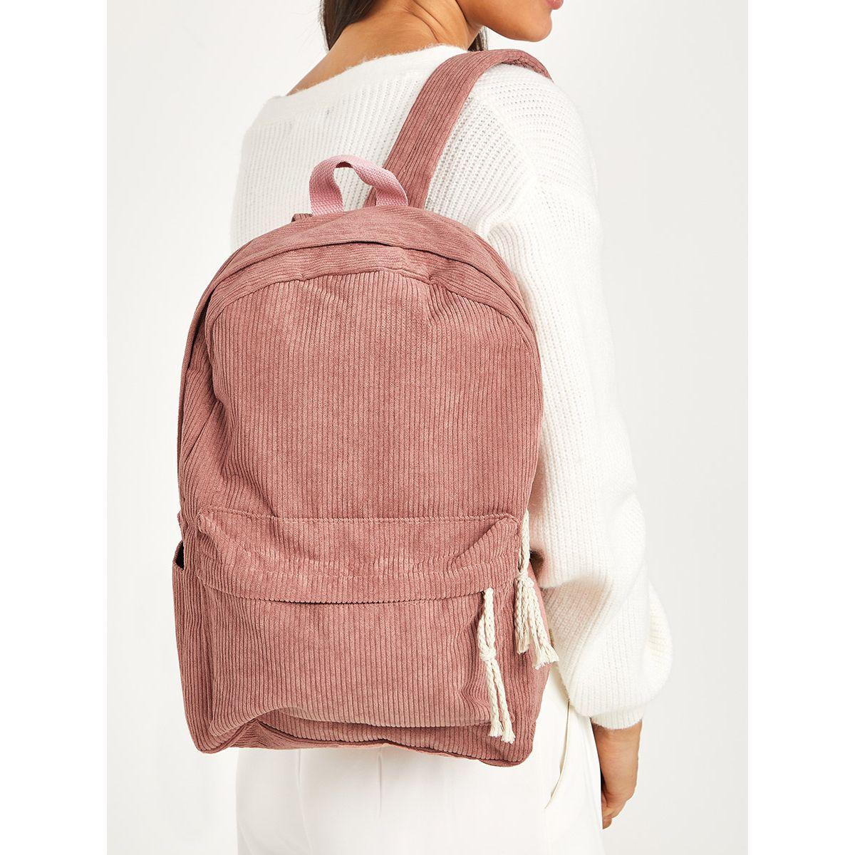 Styli Textured Backpack with Front Pocket-women-bagsandwallets-backpacks-image-2