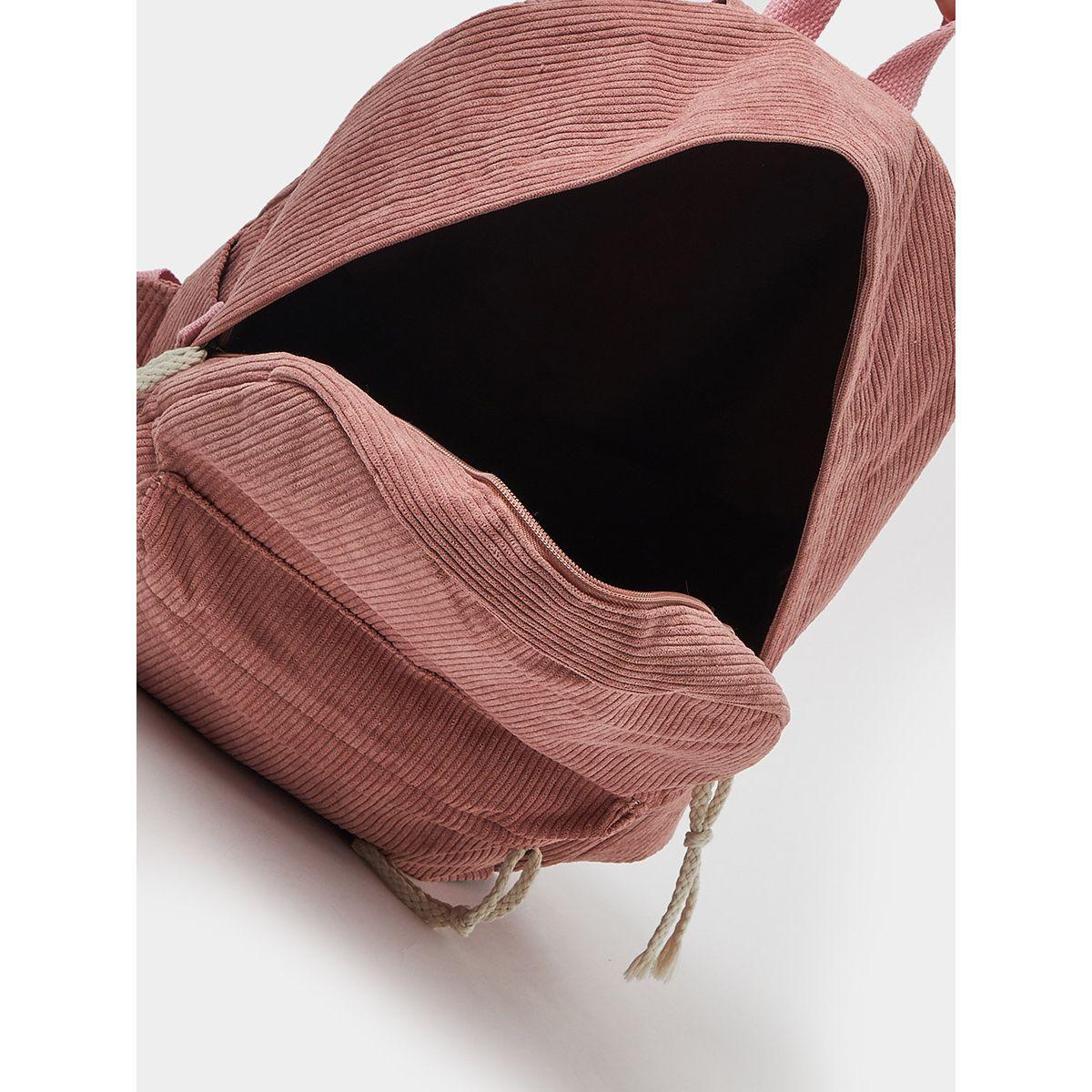 Styli Textured Backpack with Front Pocket-women-bagsandwallets-backpacks-image-6