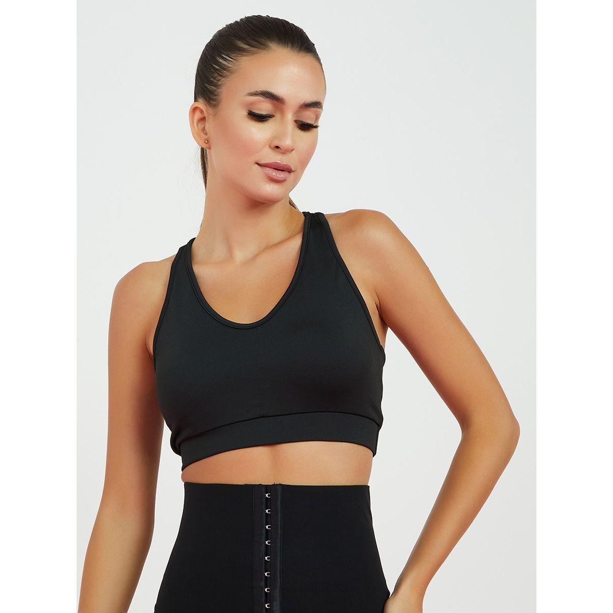 Styli Active Racerback with Teardrop Open Back Detail Active Sports Bra-sports-women-clothing-tshirtsandvests-image-1