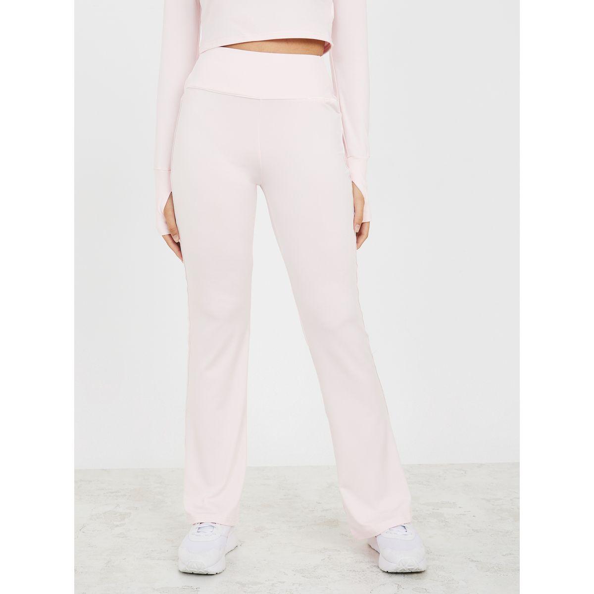 Styli Active Running Arm Slogan Crop Top and Contrast Piping Detail Active Flared Leggings Set-sports-women-clothing-trackpantsandtracksuits-image-4