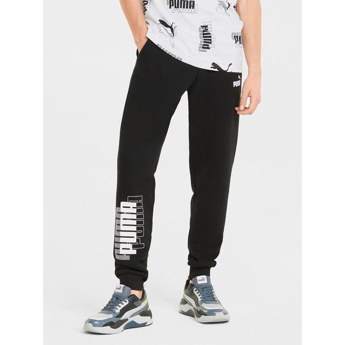 Puma Power Logo Sweatpants-men-clothing-bottoms-joggers-image-1