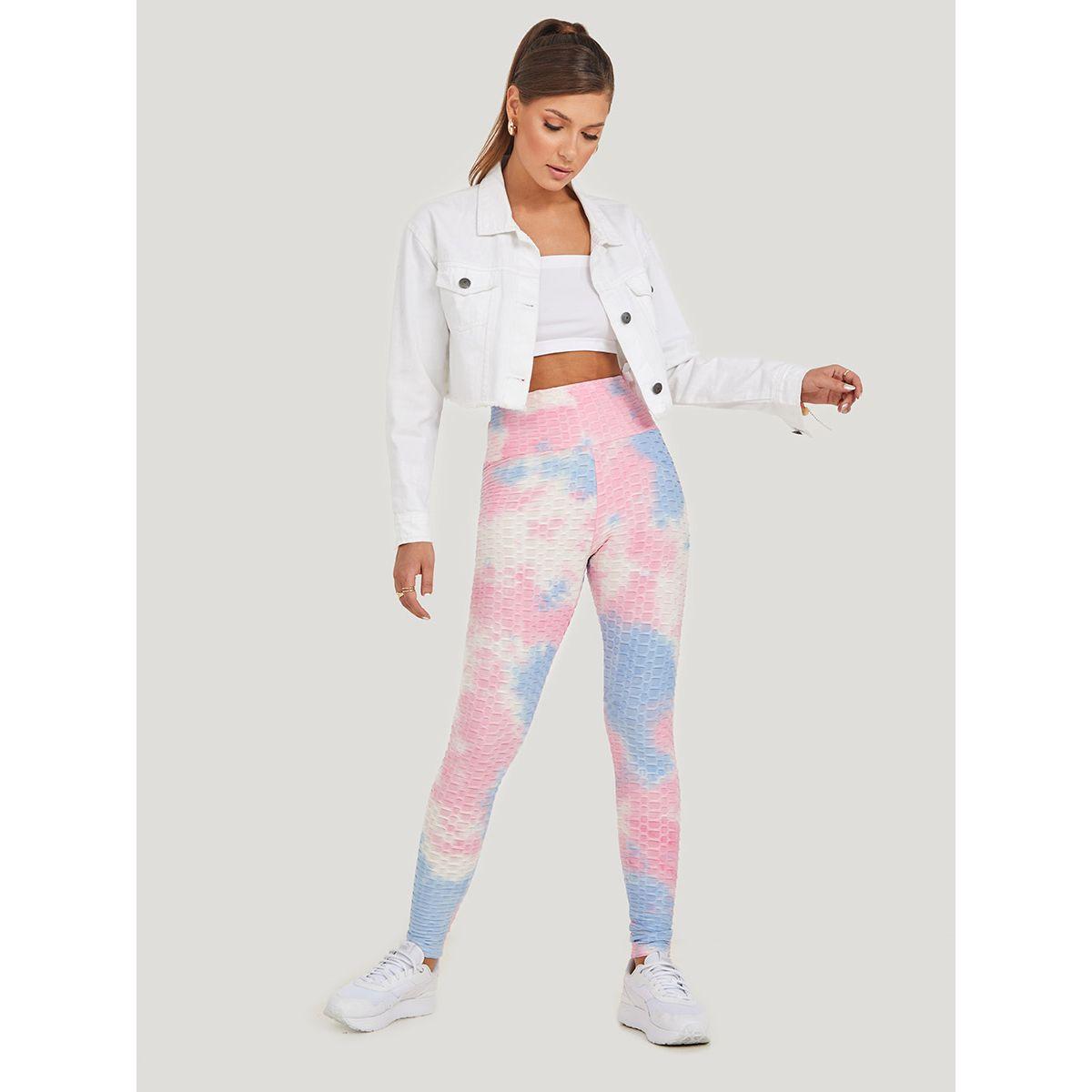 Styli Tie Dye Print Textured Leggings-women-clothing-bottoms-leggings-image-3