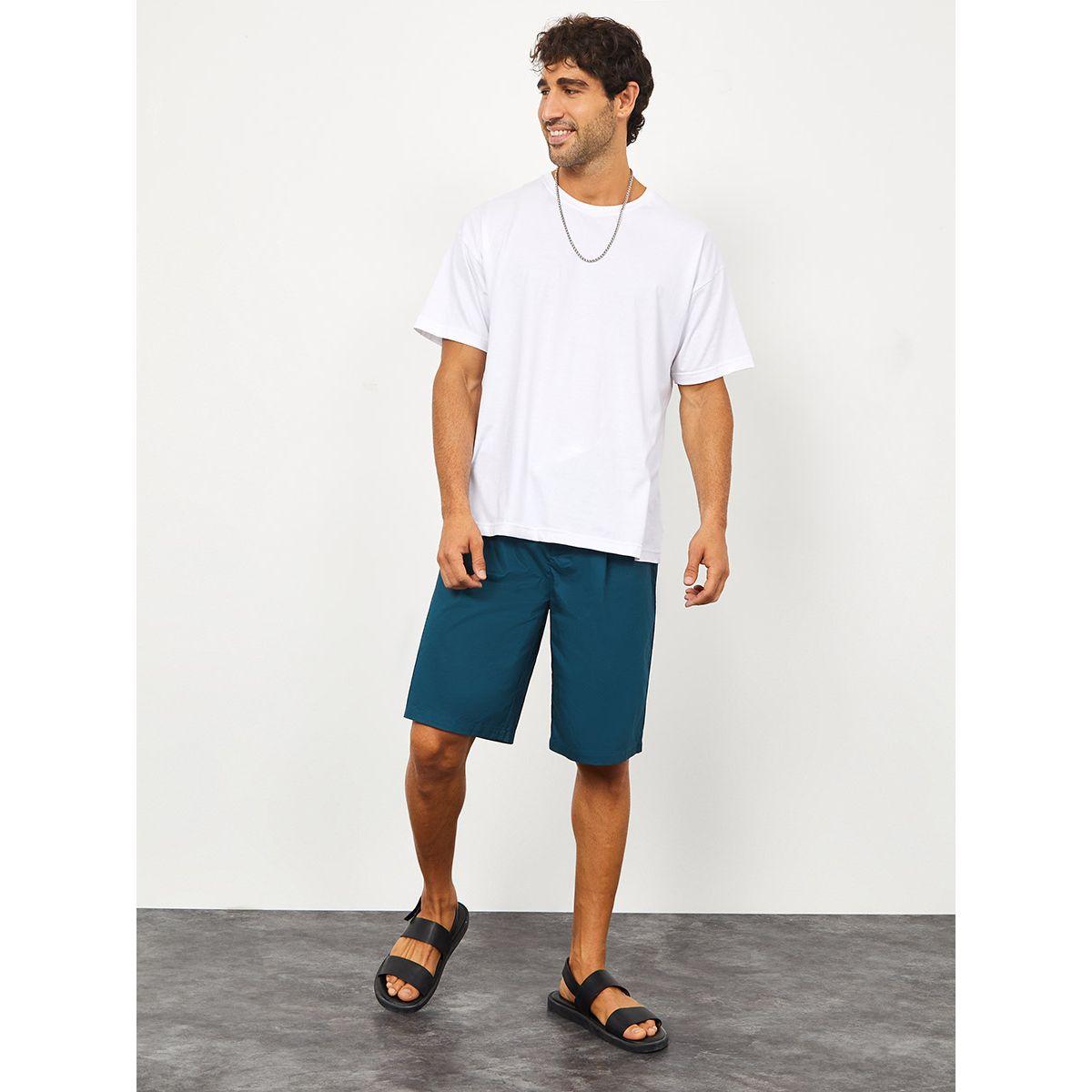 Styli Twill Shorts with Contrast Drawstring Detail-men-clothing-bottoms-shorts-image-2