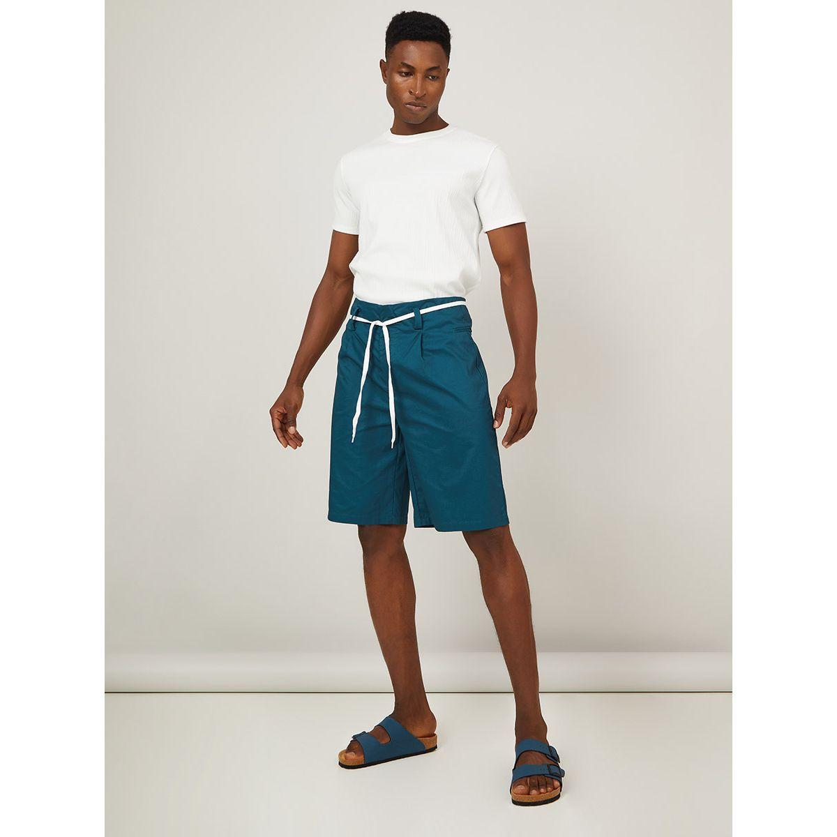 Styli Twill Shorts with Contrast Drawstring Detail-men-clothing-bottoms-shorts-image-8