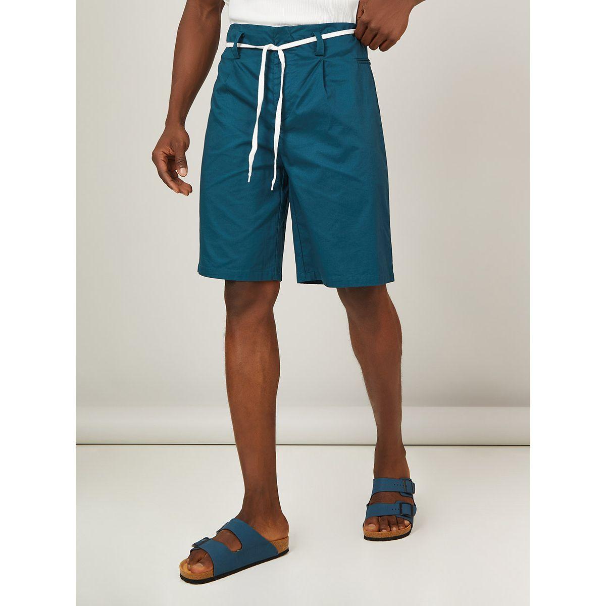 Styli Twill Shorts with Contrast Drawstring Detail-men-clothing-bottoms-shorts-image-9