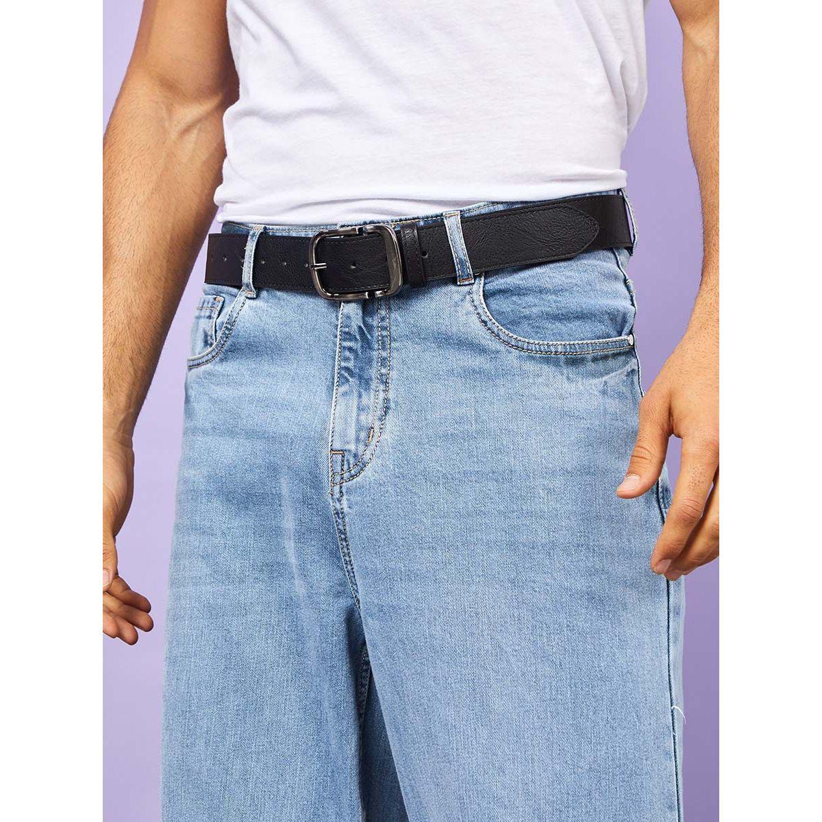 Styli Textured Belt with Metal Buckle Belt-men-beltsandwallets-belts-image-6