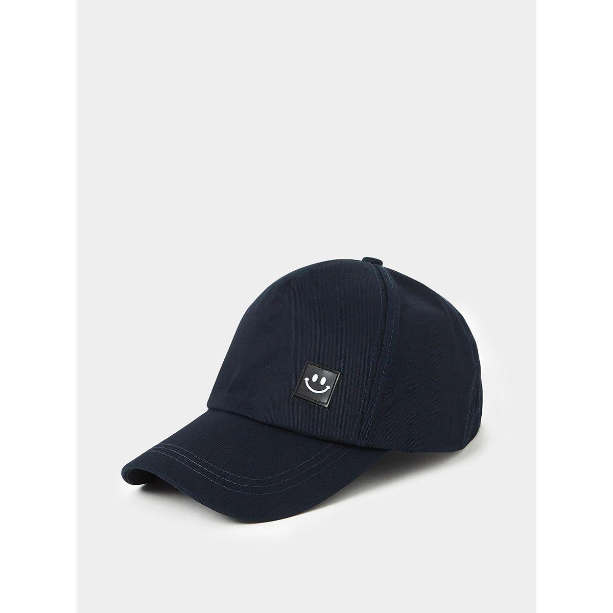 Styli Smiley Patch Detail Baseball Cap-men-caps-image-1