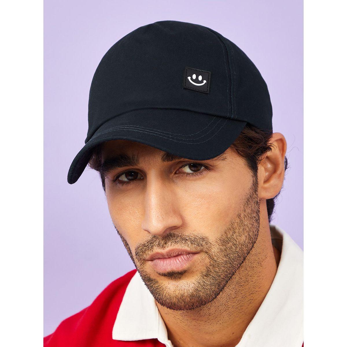 Styli Smiley Patch Detail Baseball Cap-men-caps-image-2