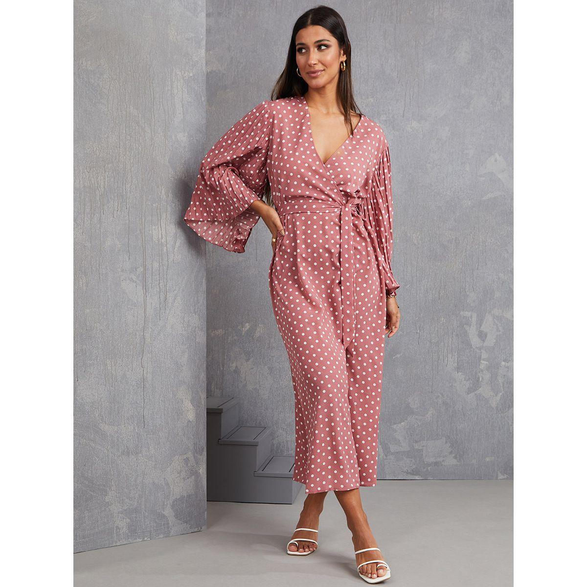 فستان طويل بنمط لف-women-clothing-dresses-image-1