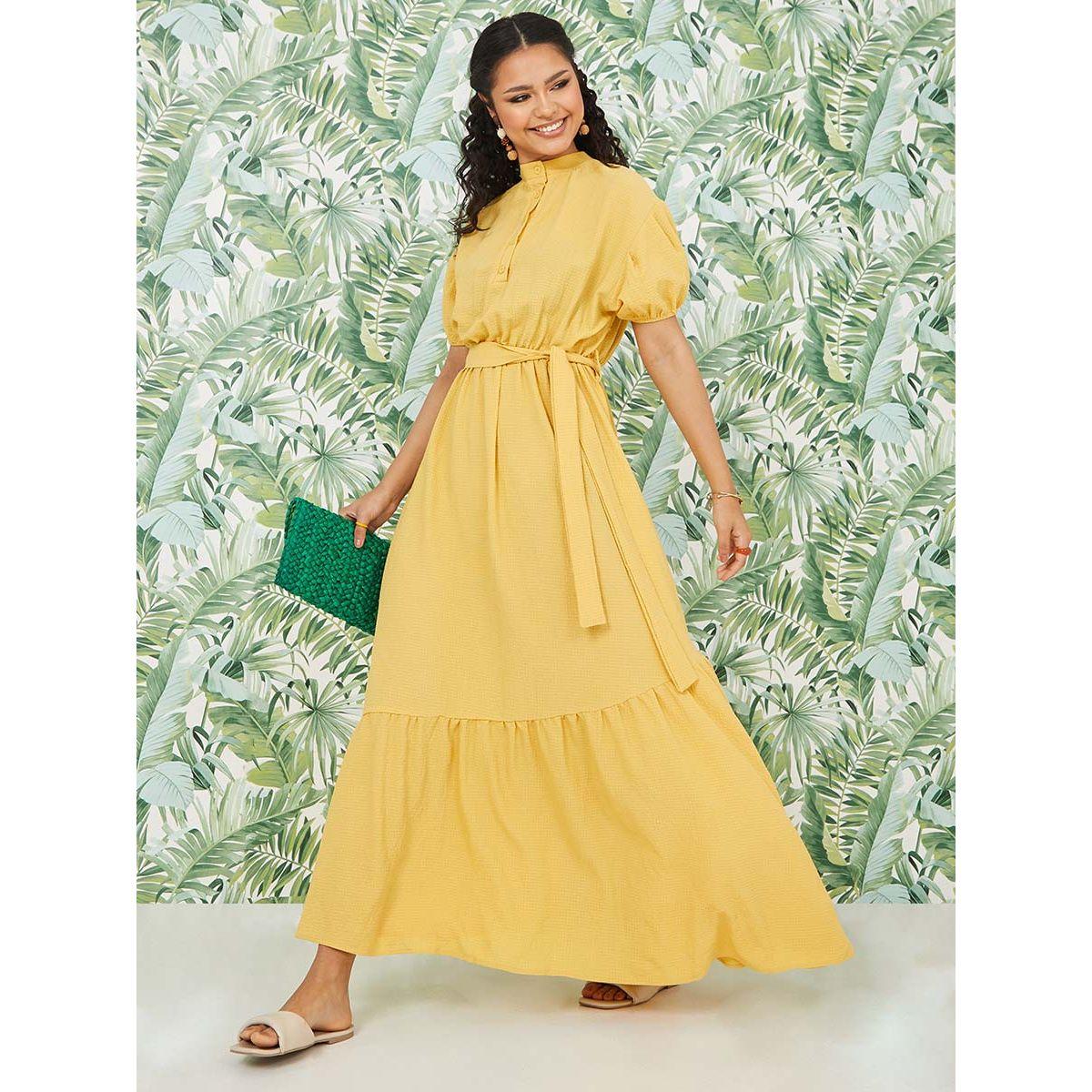 فستان طويل باكمام قصيرة واساور من ستايلي-women-clothing-dresses-image-2