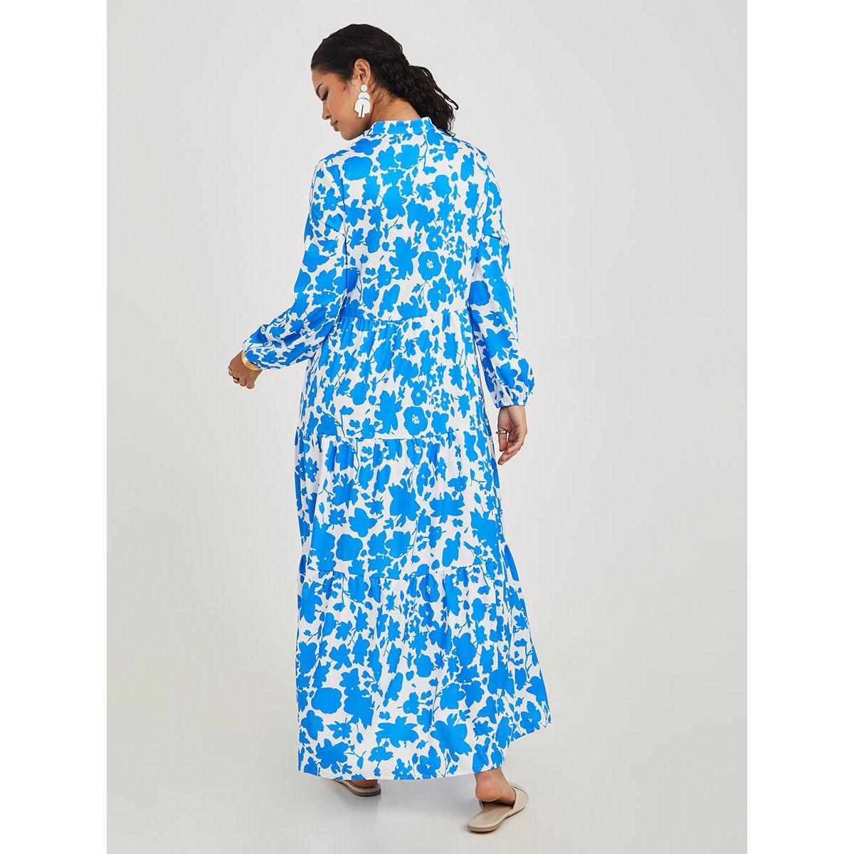 Styli Long Sleeves Floral Print Tiered Maxi Dress-women-clothing-dresses-image-5