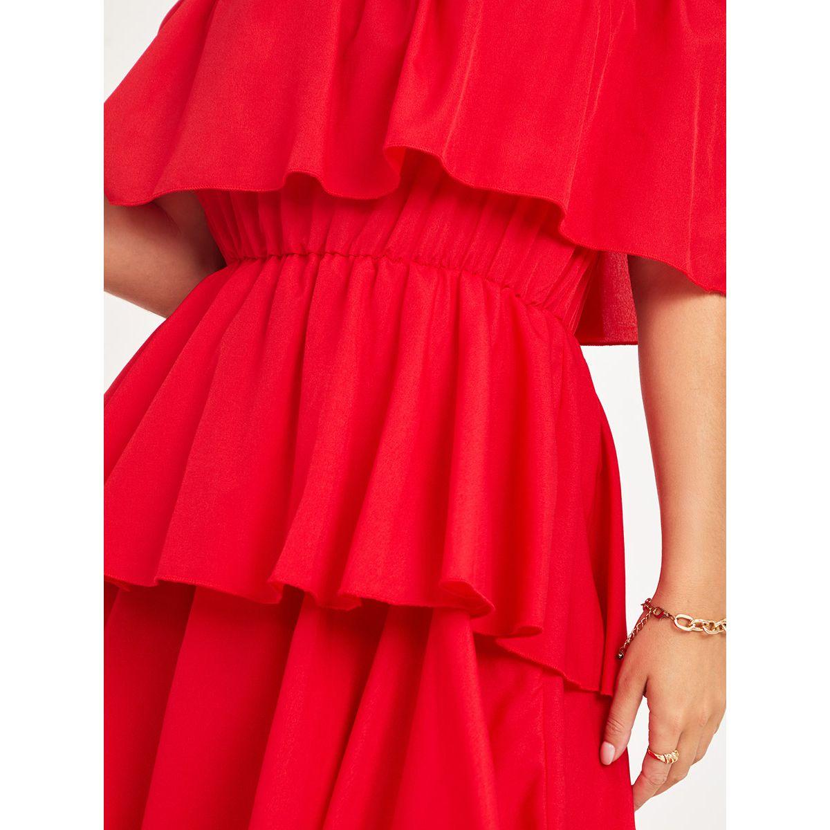 Styli Cold Shoulder Strappy Frill Layered Midi Dress-women-clothing-dresses-image-3