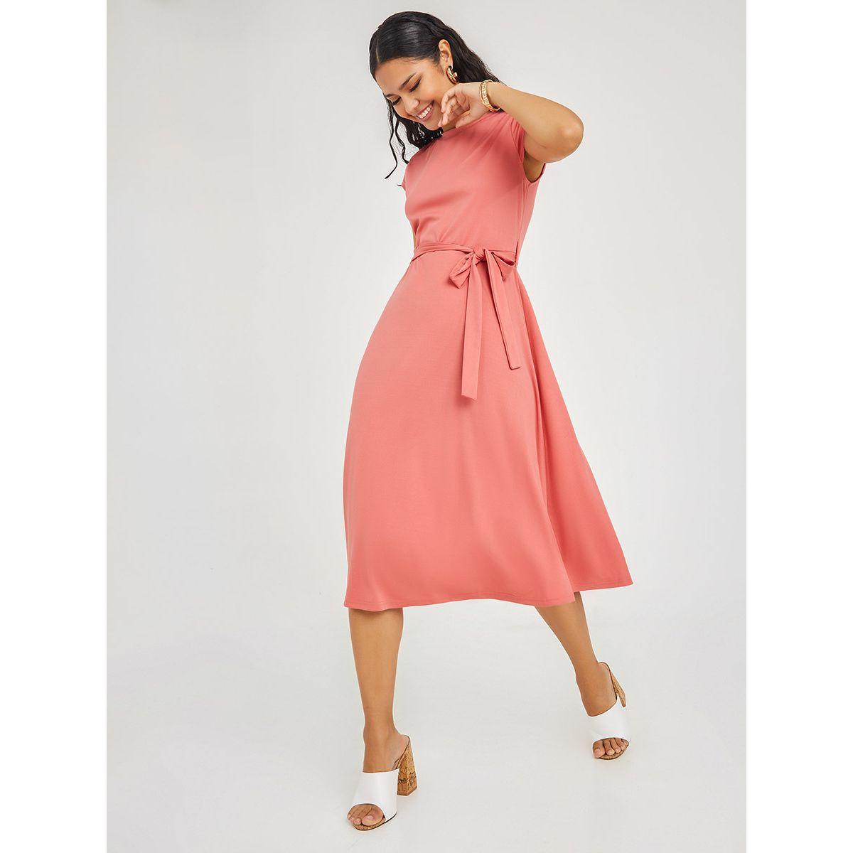 فستان ميدي باكمام كاب من ستايلي-women-clothing-dresses-image-1