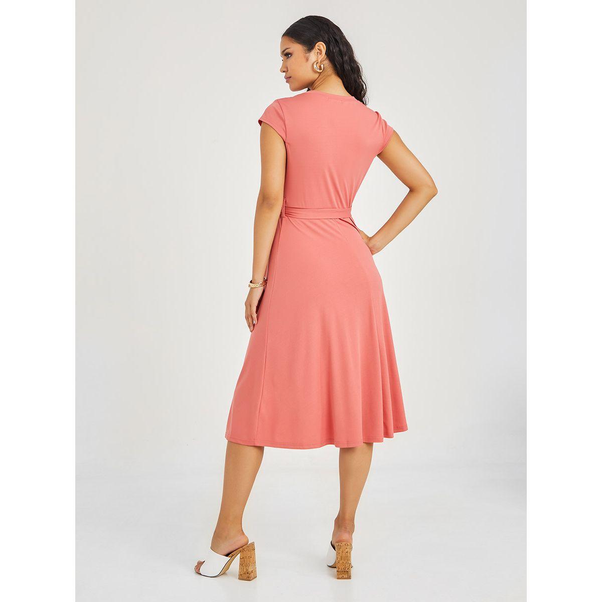 فستان ميدي باكمام كاب من ستايلي-women-clothing-dresses-image-4