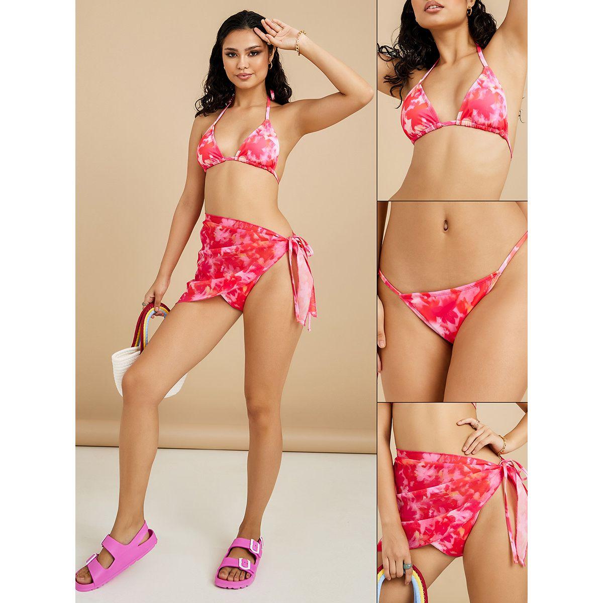 طقم من 3 ( رداء بحر + بلوزة + سروال بكيني )-women-clothing-swimandbeach-swim-bikinis-image-1
