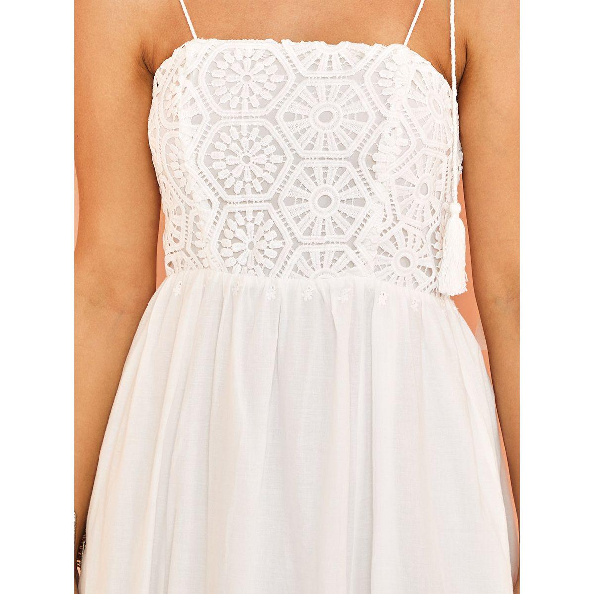 Styli Limited Tie Strap Crochet Insert Flared Maxi Dress with Schiffli Hem-women-clothing-dresses-image-5
