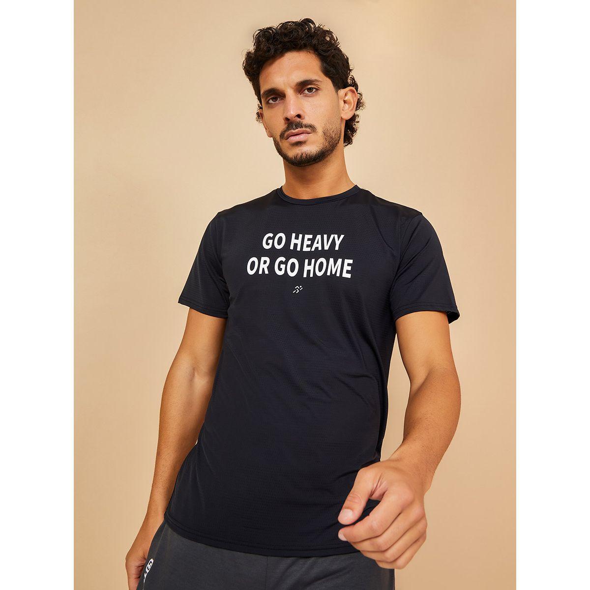 Styli Active Go Heavy Or Go Home Slogan Slim Fit Active T-shirt-sports-men-clothing-tshirtsandpolos-image-1