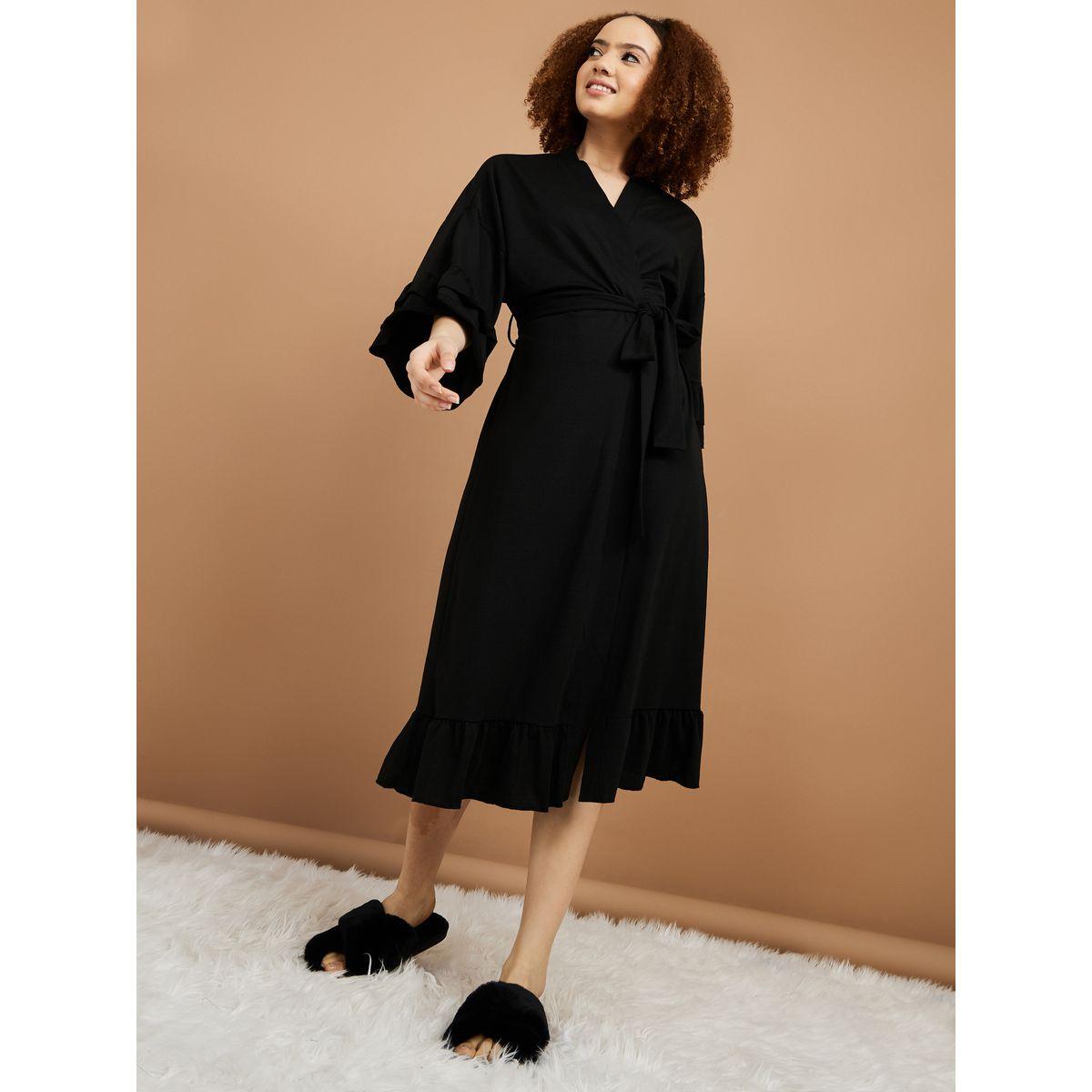 Styli Unwind Jersey Ruffle Sleeves & Hem Midi Robe-women-clothing-nightwear-robes-image-1