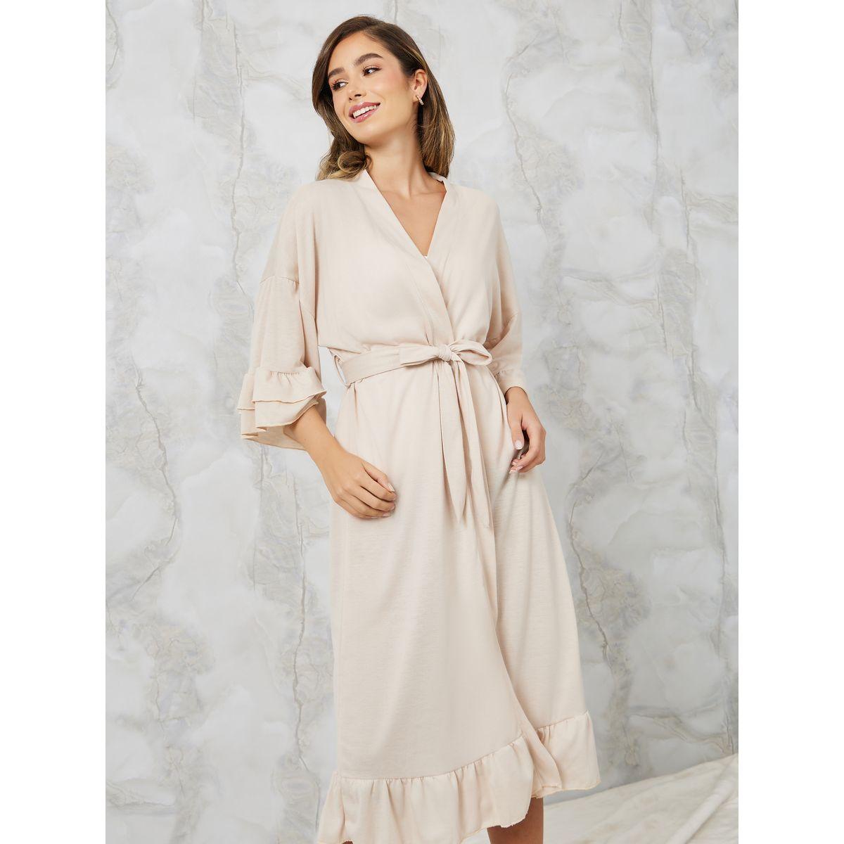 Styli Unwind Jersey Ruffle Sleeves & Hem Robe-women-clothing-nightwear-robes-image-2