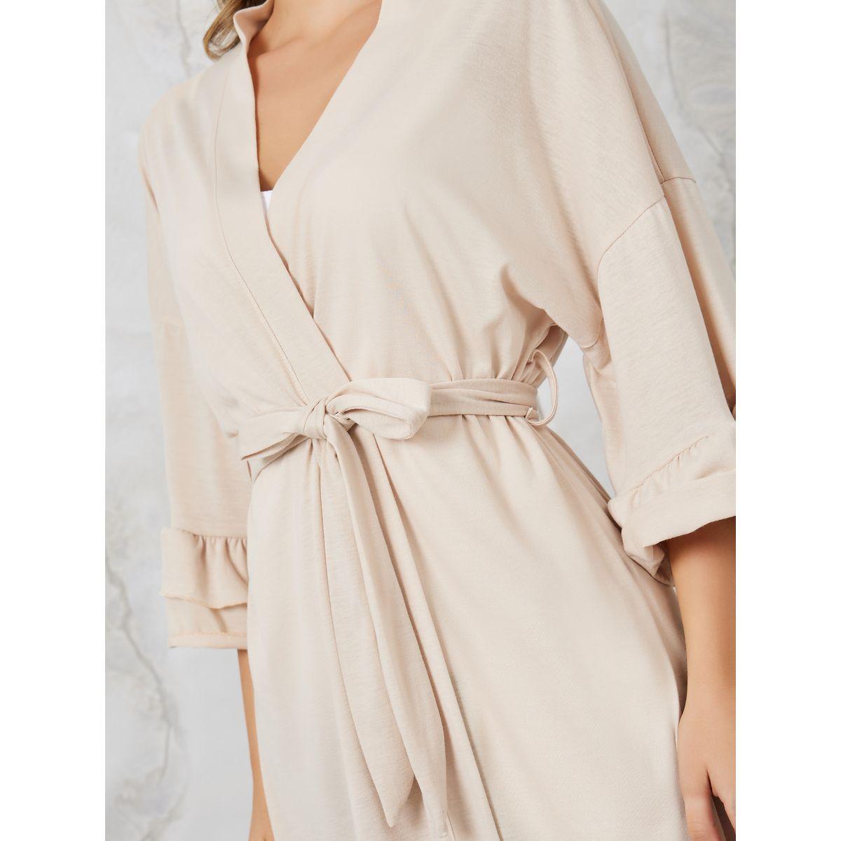 Styli Unwind Jersey Ruffle Sleeves & Hem Robe-women-clothing-nightwear-robes-image-3