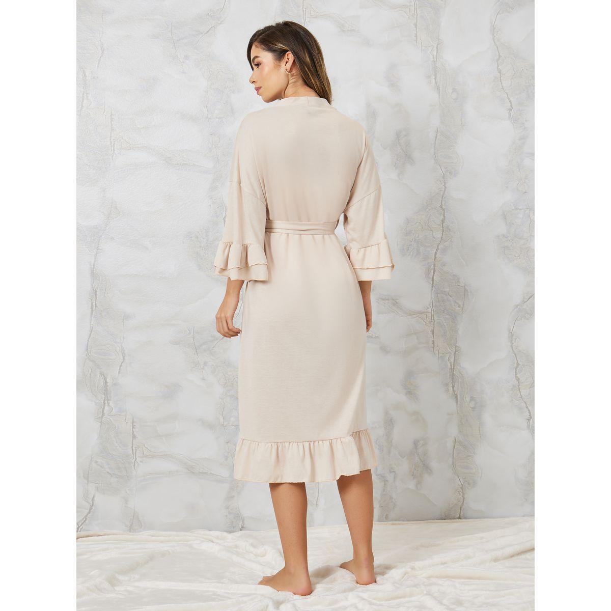 Styli Unwind Jersey Ruffle Sleeves & Hem Robe-women-clothing-nightwear-robes-image-4