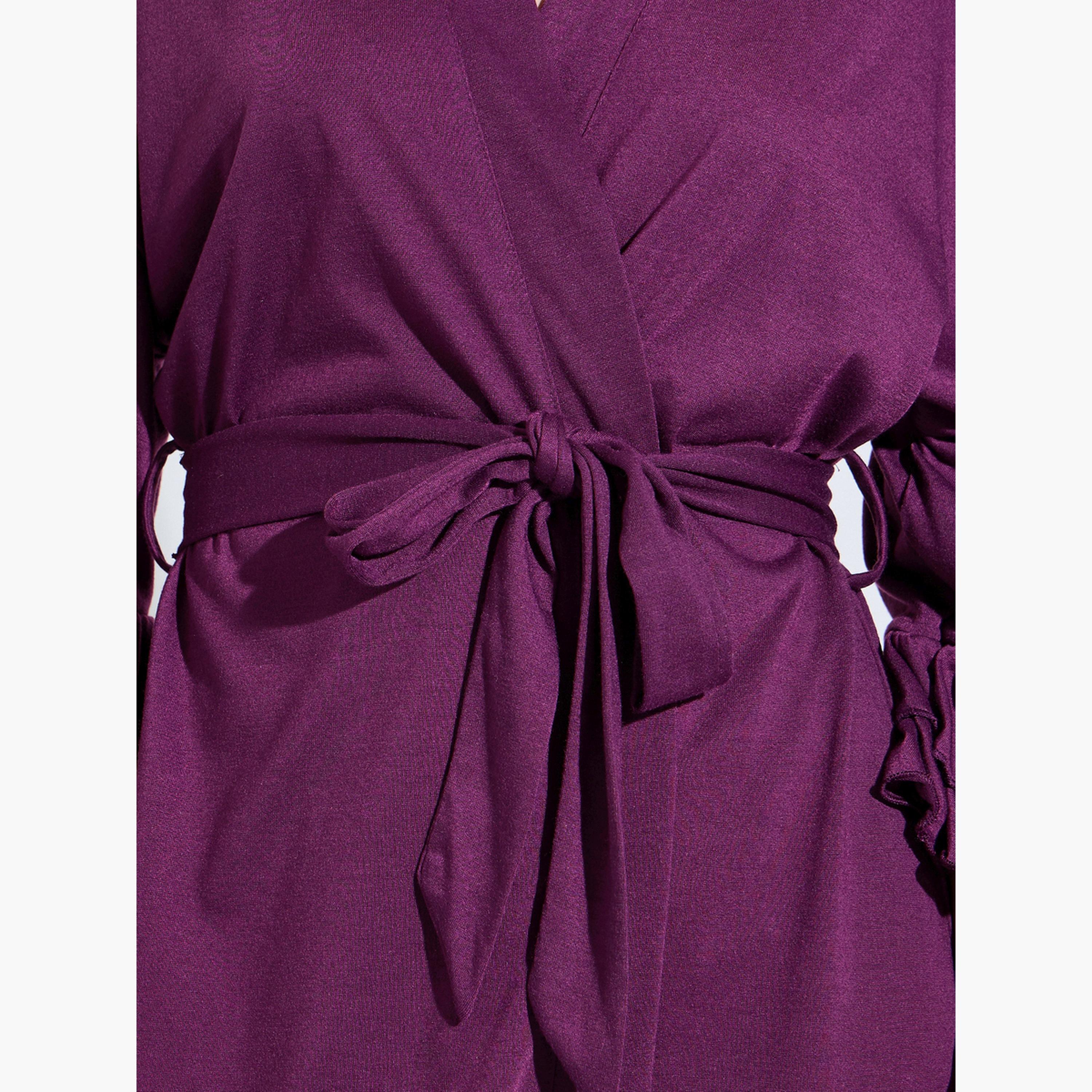 Styli Jersey Ruffle Sleeves and Hem Robe-women-clothing-nightwear-robes-image-5