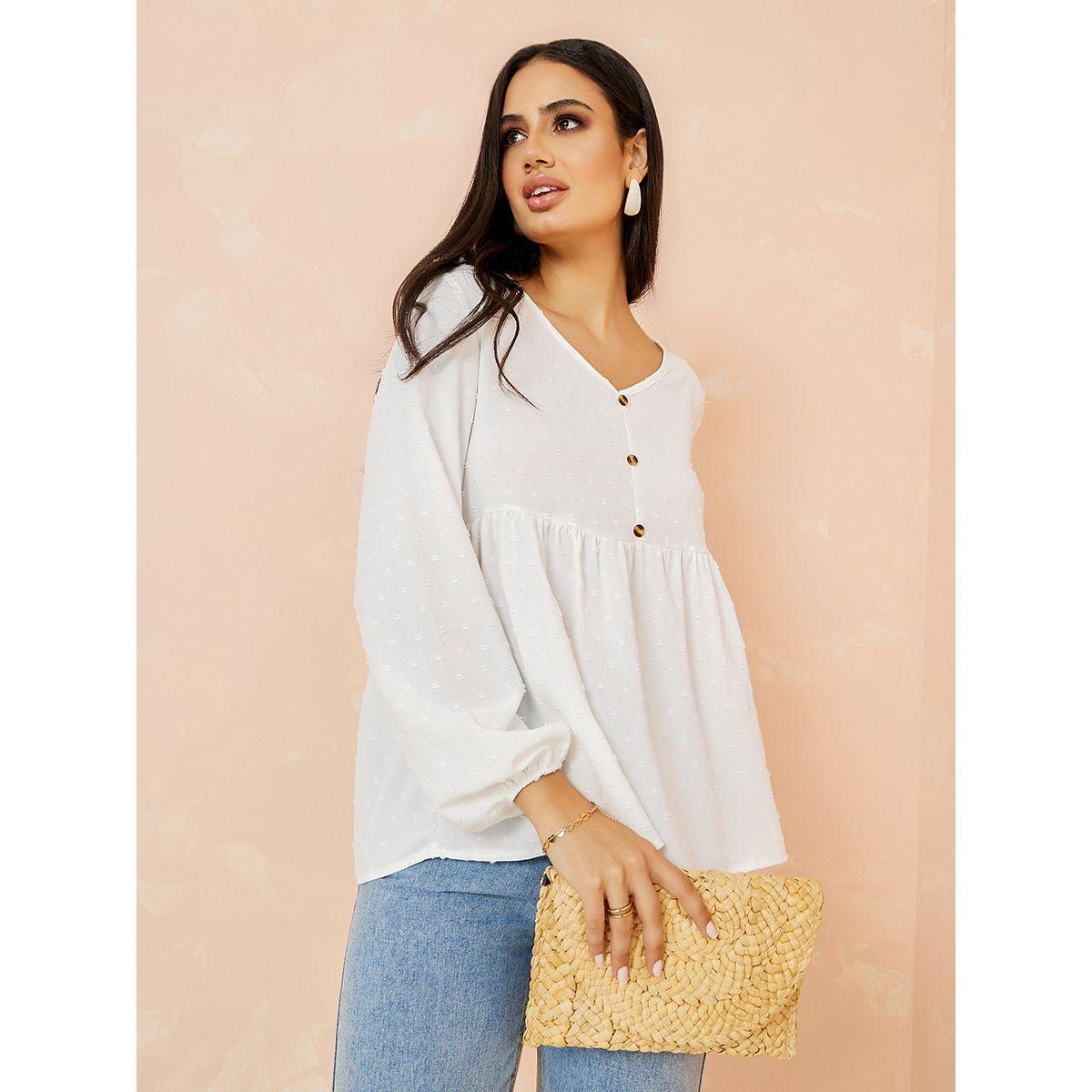 بلوزة شيفون باكمام طويلة-women-clothing-shirtsandblouses-blouses-image-2