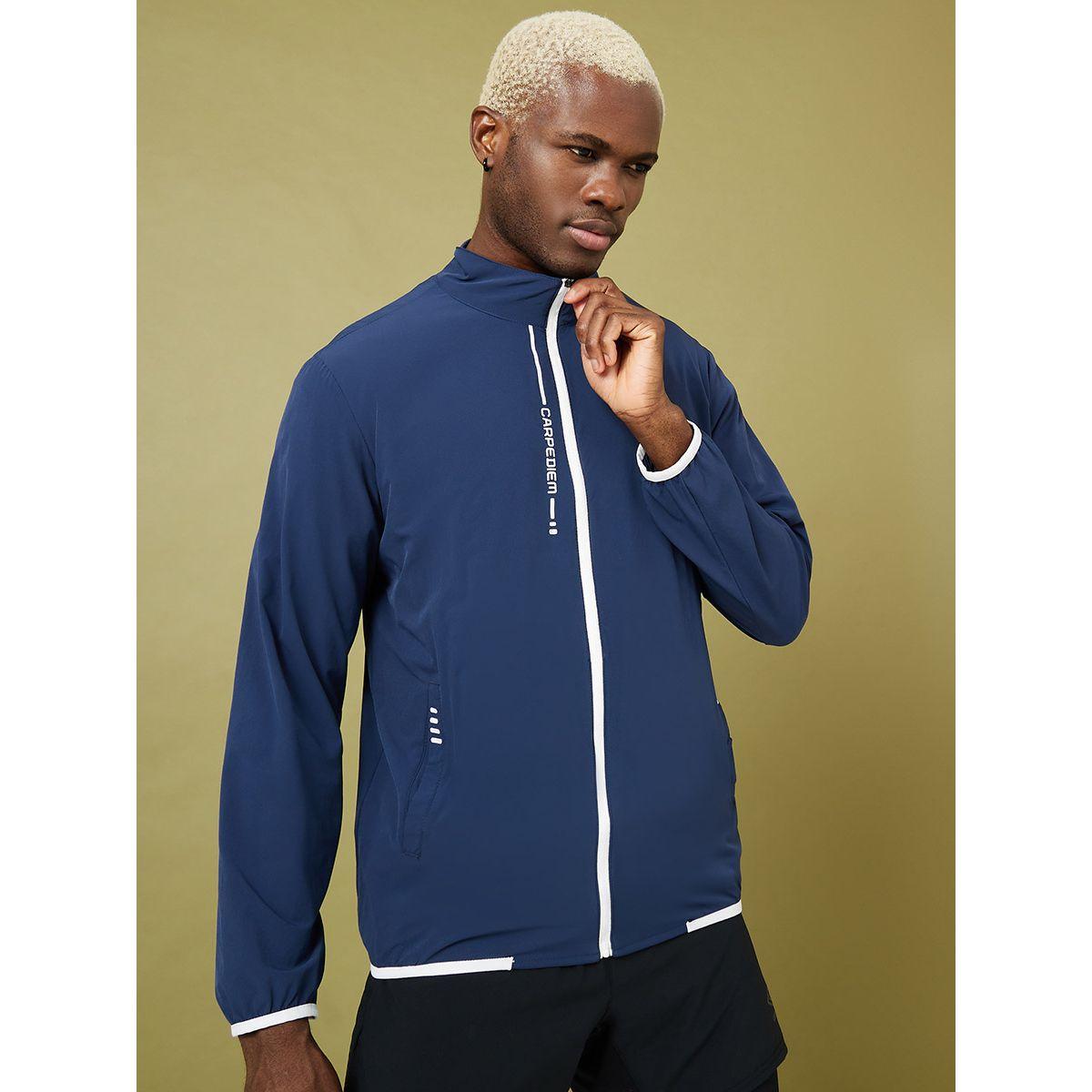 Styli Active Contrast Zip Windcheater Jacket with Placement Print-men-clothing-jacketsandblazers-jackets-image-1