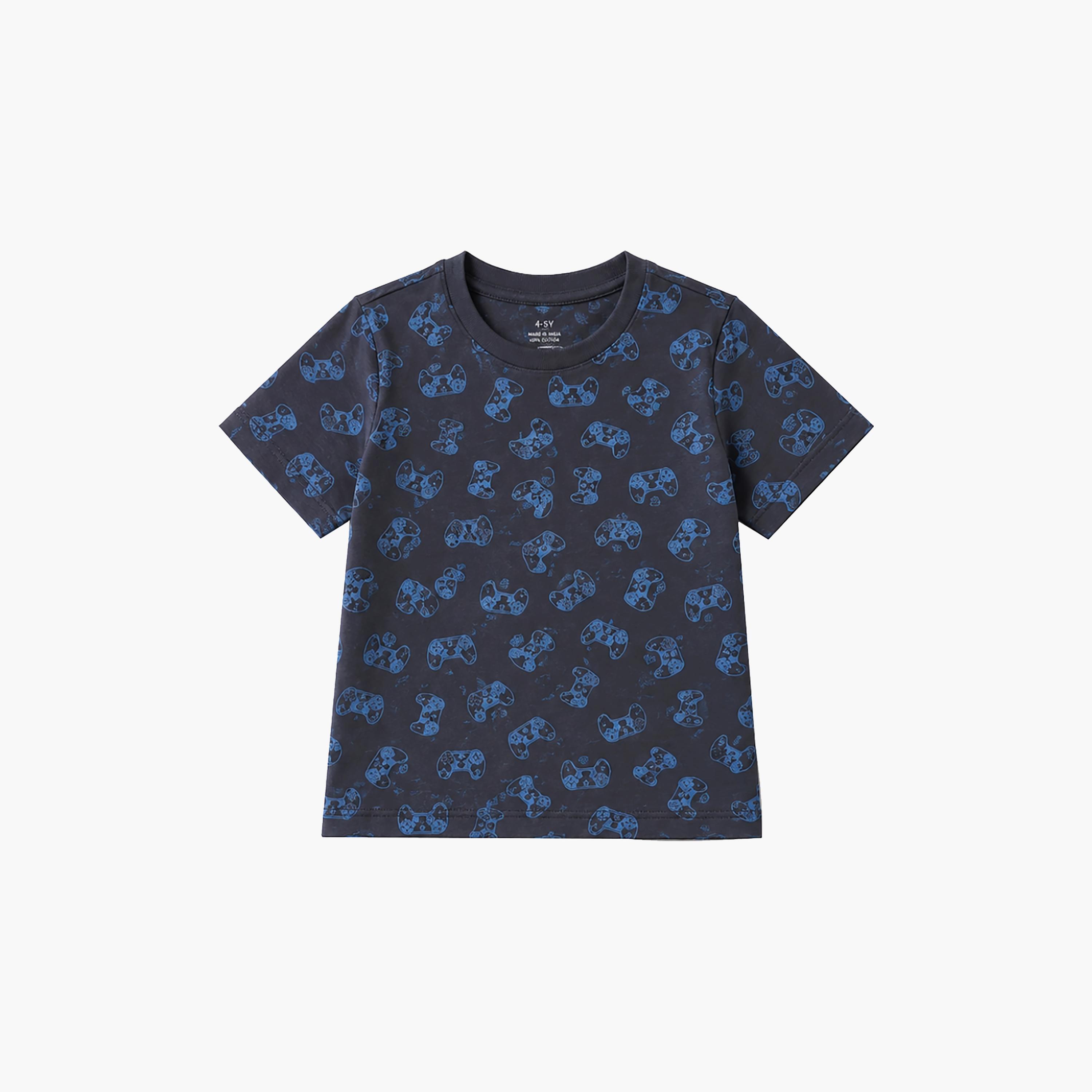 Babyqlo Gaming Controller Print Short Sleeves T-Shirt & Shorts Co-ord Set-boys-clothing-setsandcoords-image-7