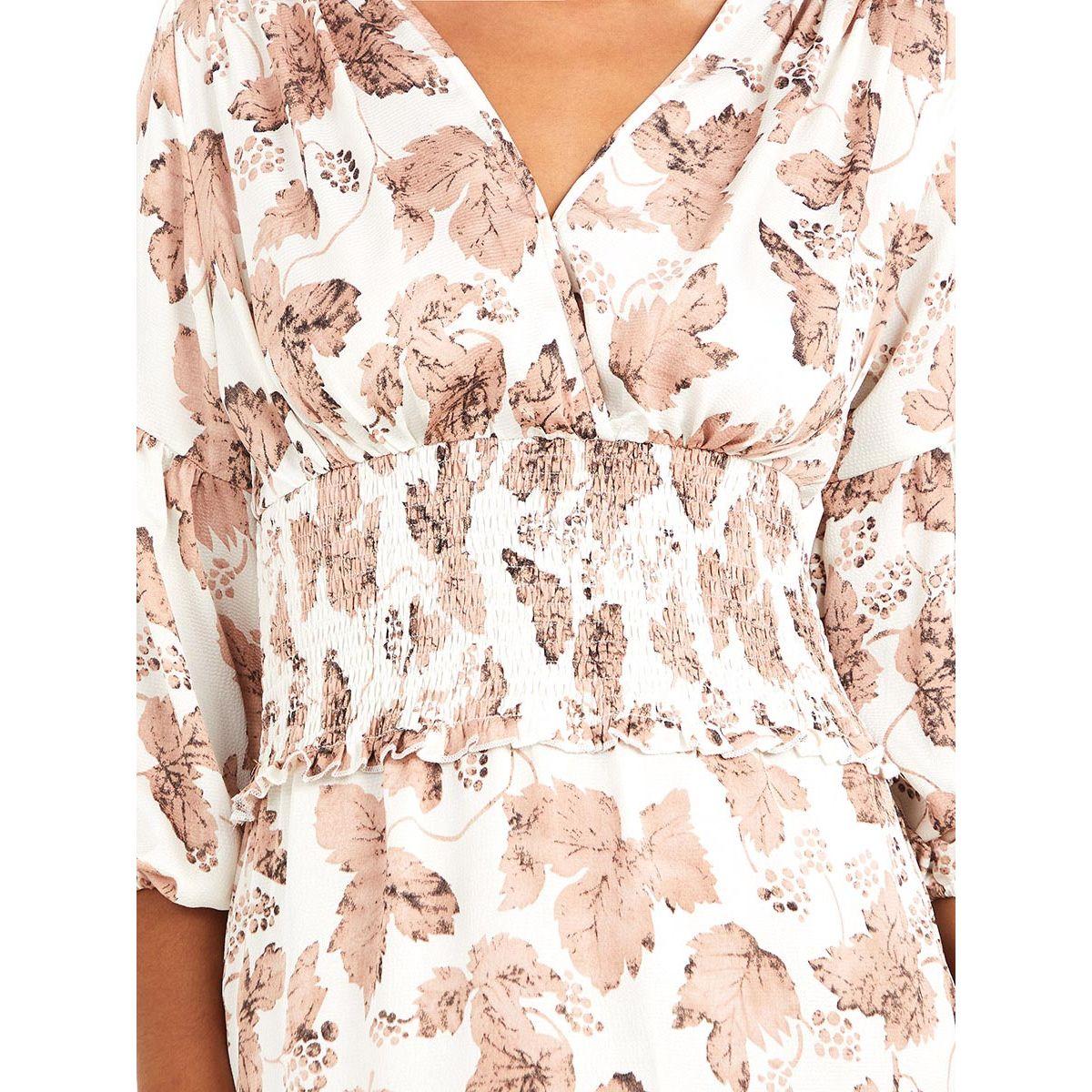فستان ميدي مطبع باوراق شجر-women-clothing-dresses-image-3