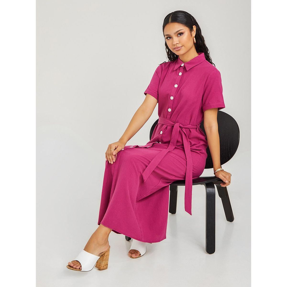 فستان طويل باكمام قصيرة-women-clothing-dresses-image-1
