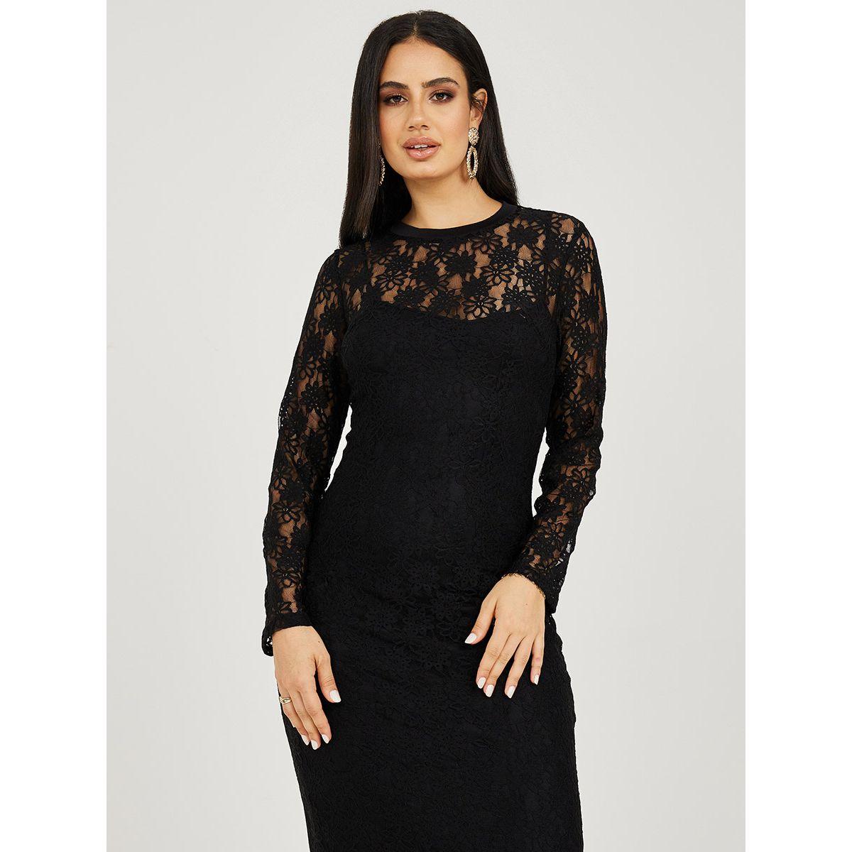 فستان طويل بتداخلات دانتيل-women-clothing-dresses-image-3