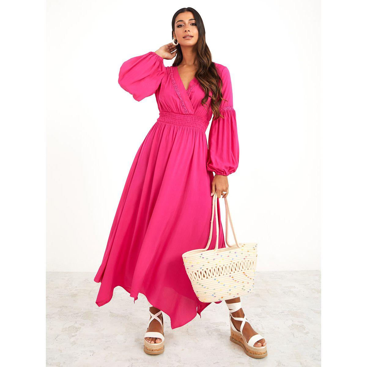 فستان طويل باكمام بيشوب-women-clothing-dresses-image-1