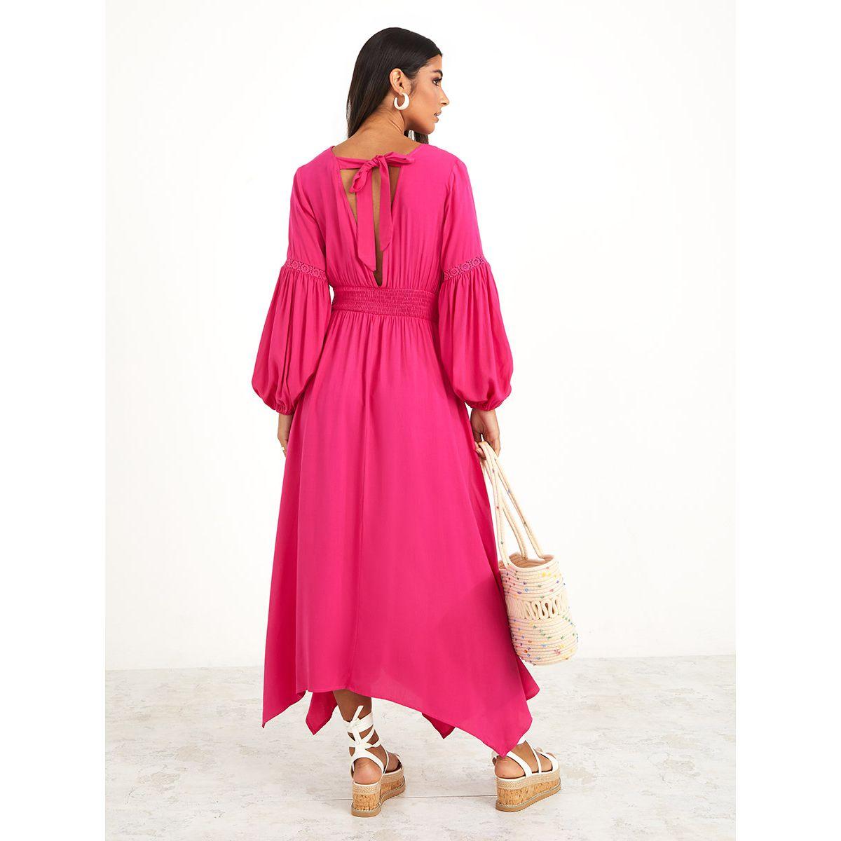 Styli Bishop Sleeves Embroidered Detail Empire Waist Maxi Dress-women-clothing-dresses-image-4