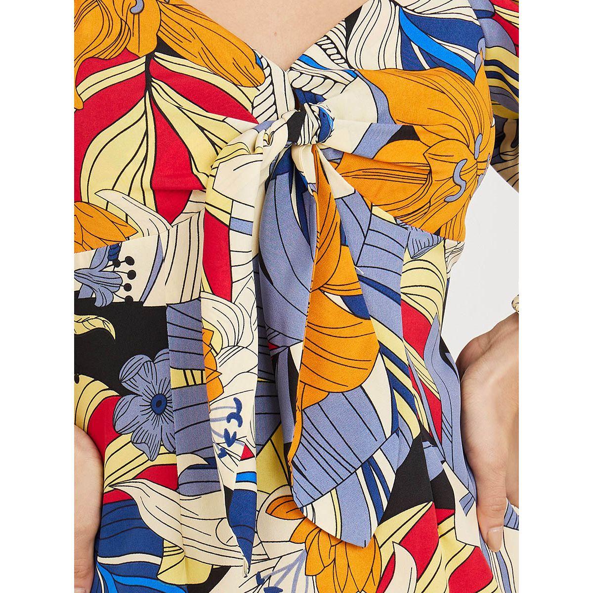 فستان بطول الركبة واكمام بالون-women-clothing-dresses-image-3