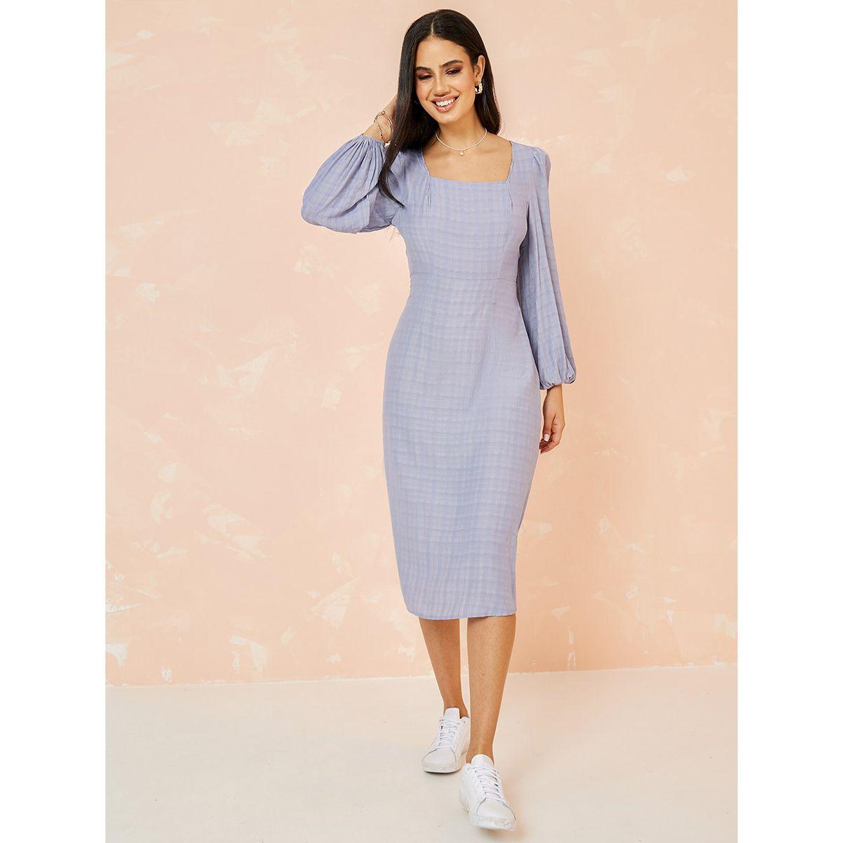 فستان ميدي بياقة واسعة-women-clothing-dresses-image-1