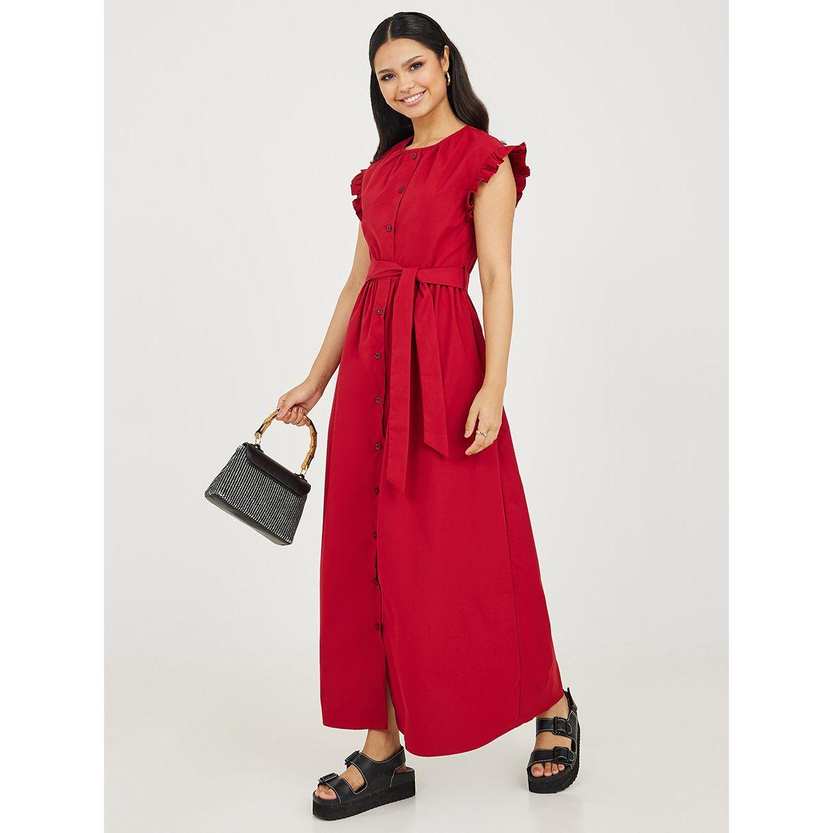 فستان طويل باكمام كاب-women-clothing-dresses-image-1