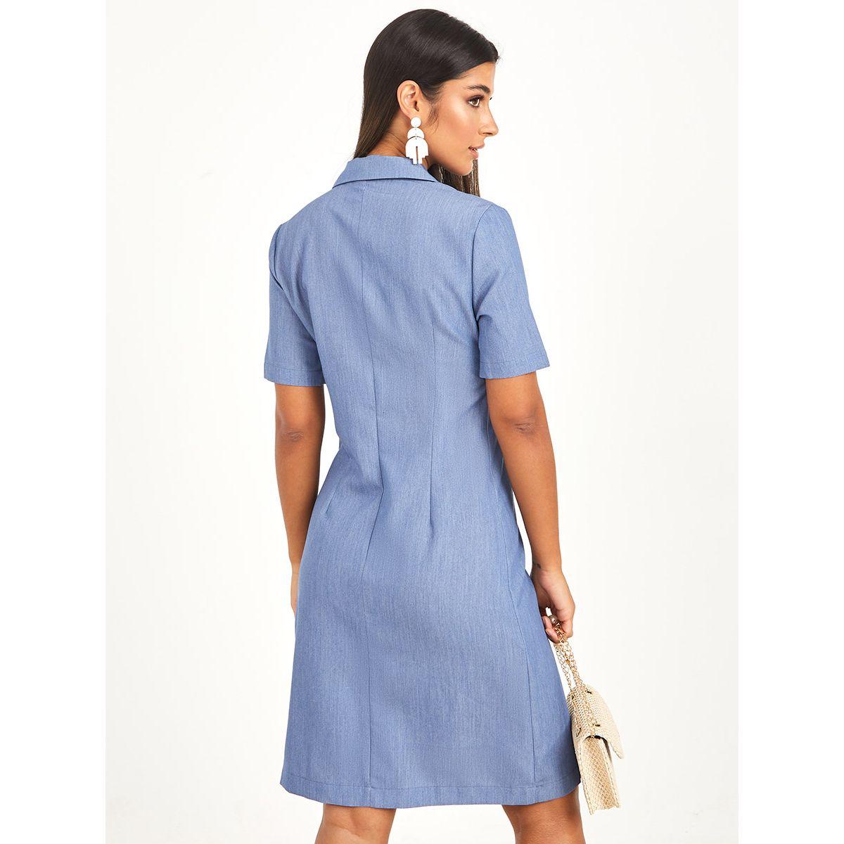 فستان باكمام قصيرة وازرار-women-clothing-dresses-image-4