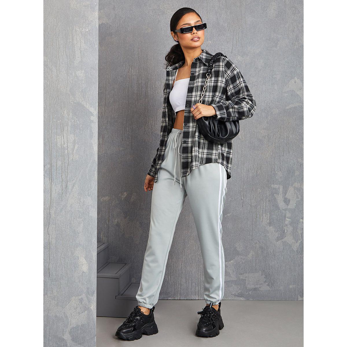 Styli Side Stripe Detail Cuffed Hem Jogger-women-clothing-bottoms-joggers-image-2