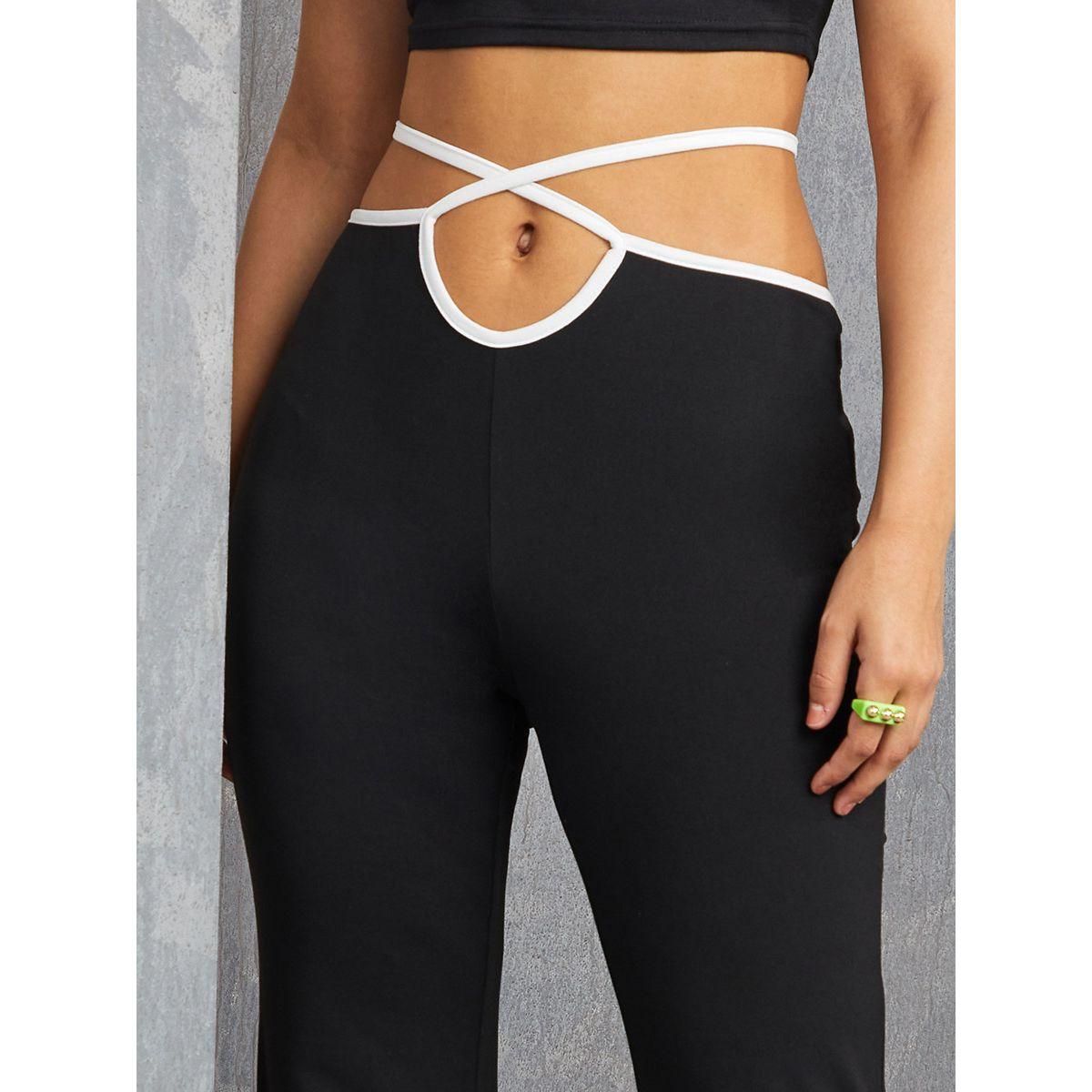 Styli Tie Waist Detail Flare Leg Pants-women-clothing-bottoms-trousers-image-3