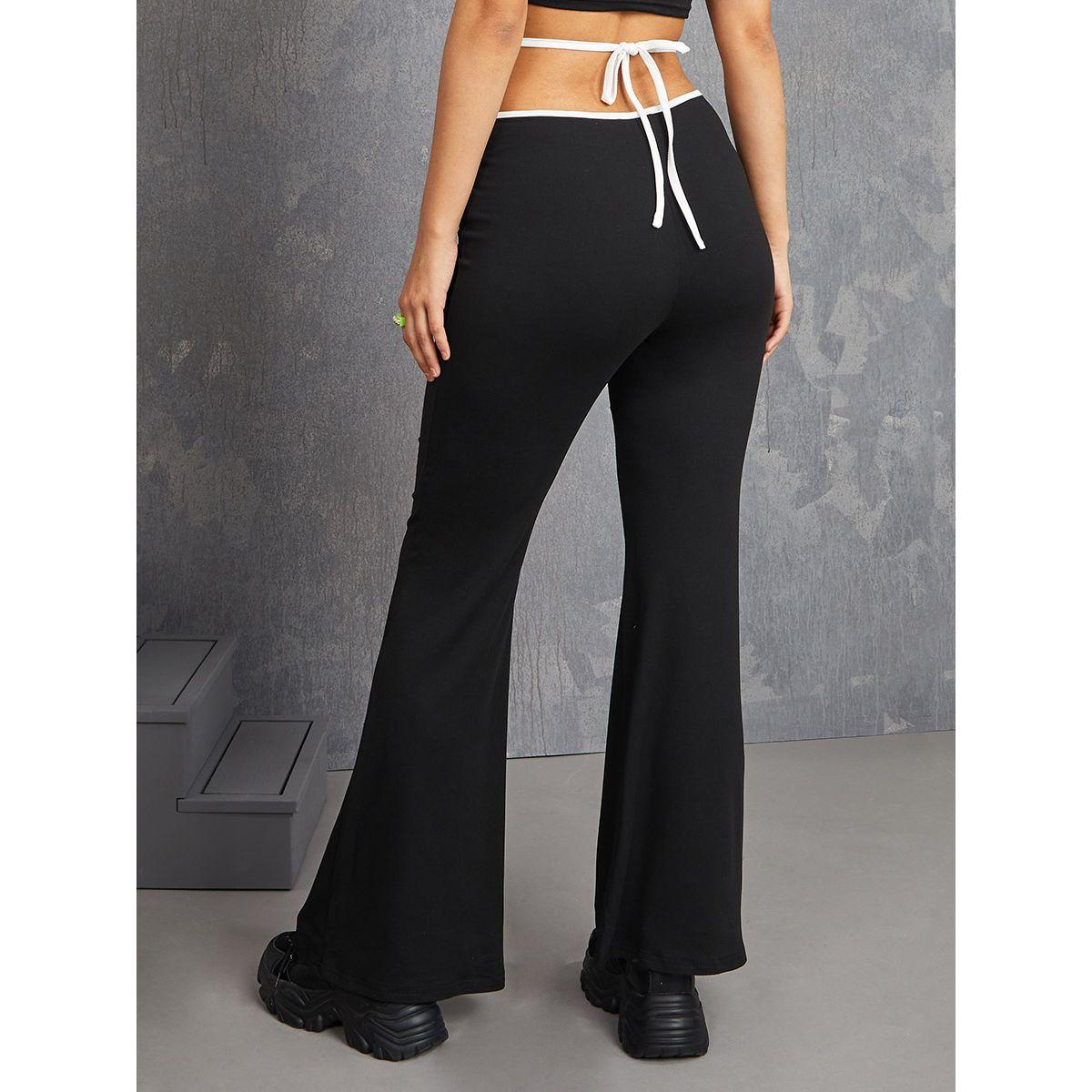 Styli Tie Waist Detail Flare Leg Pants-women-clothing-bottoms-trousers-image-4